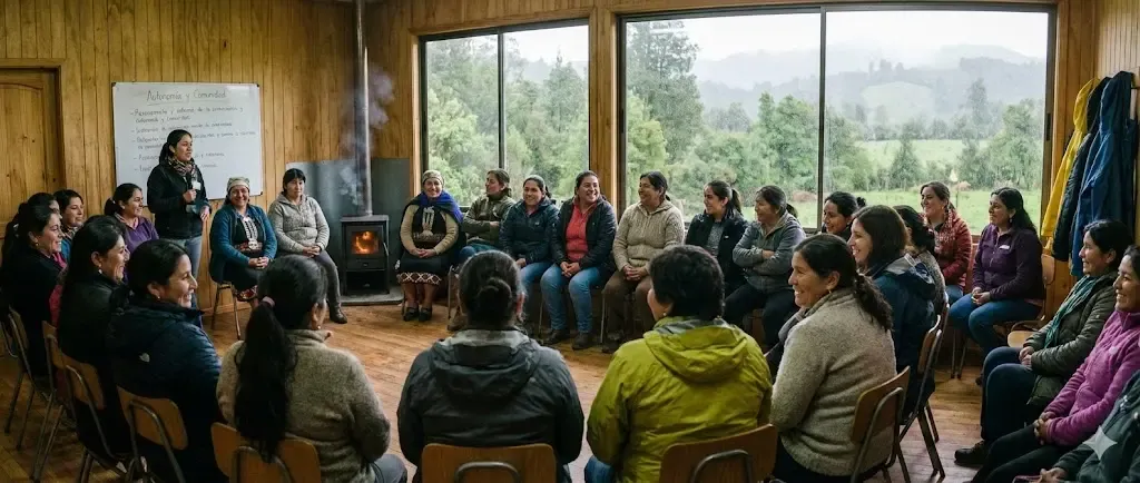 Equipo de Corporación ProMujer Chile en acción territorial